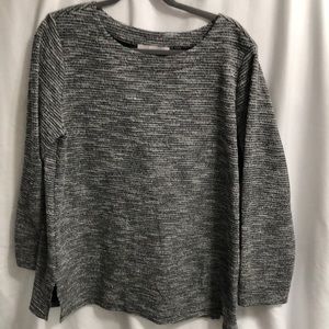 Loft black textured tunic